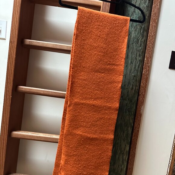 Chic Orange Wool Blend Scarf - Picture 1 of 2